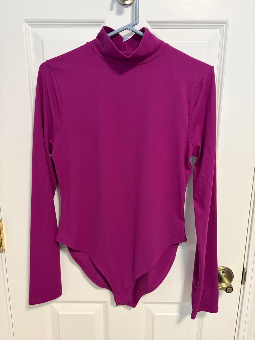 Zenana women’s XL mock turtleneck bodysuit. Long sleeve. Stunning magenta